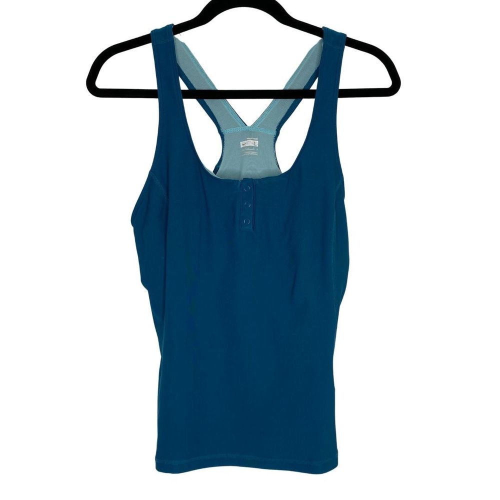 NIKE Large Tank Built In Bra Blue